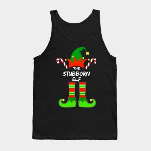 Stubborn Elf Matching Family Group Christmas Party Pajama - Gift For Boys, Girls, Dad, Mom, Friend, Christmas Pajama Lovers - Christmas Pajama Lover Funny Tank Top